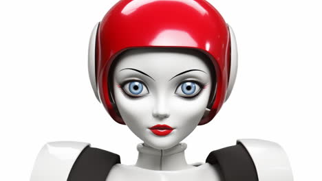 los maniquíes con cabezas de robot femeninas