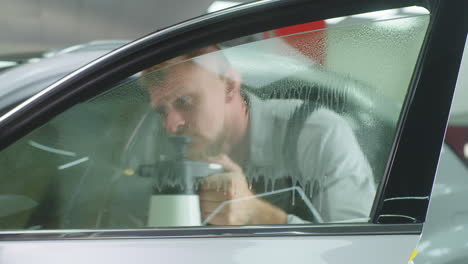 car window tinting process