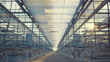 empty factory building interior modern technological horticultural devices