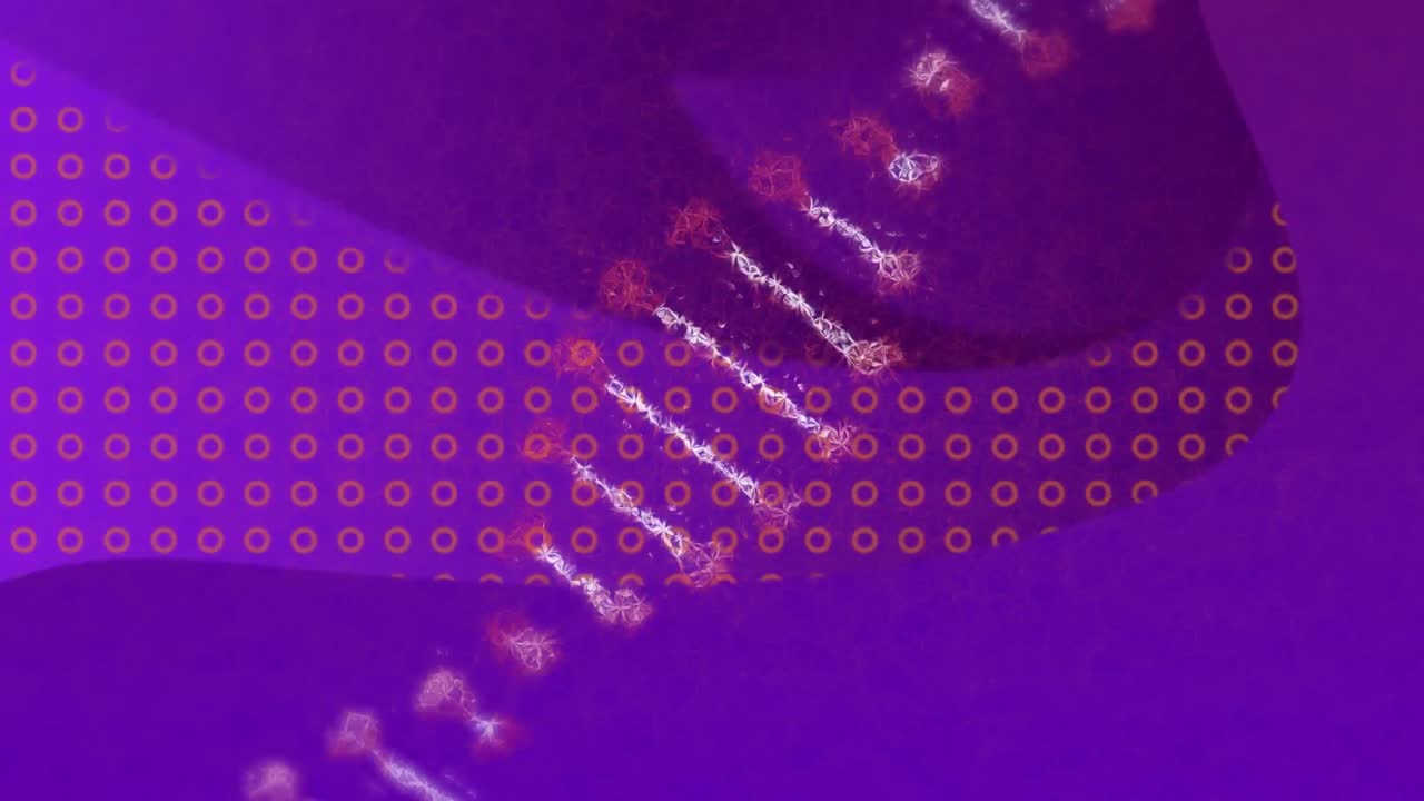 animación de estadísticas sobre formas coloridas en movimiento sobre fondo azul.