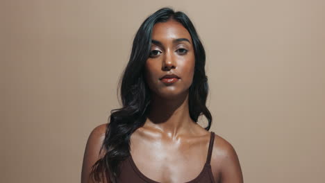 portrait of a beautiful brunette woman