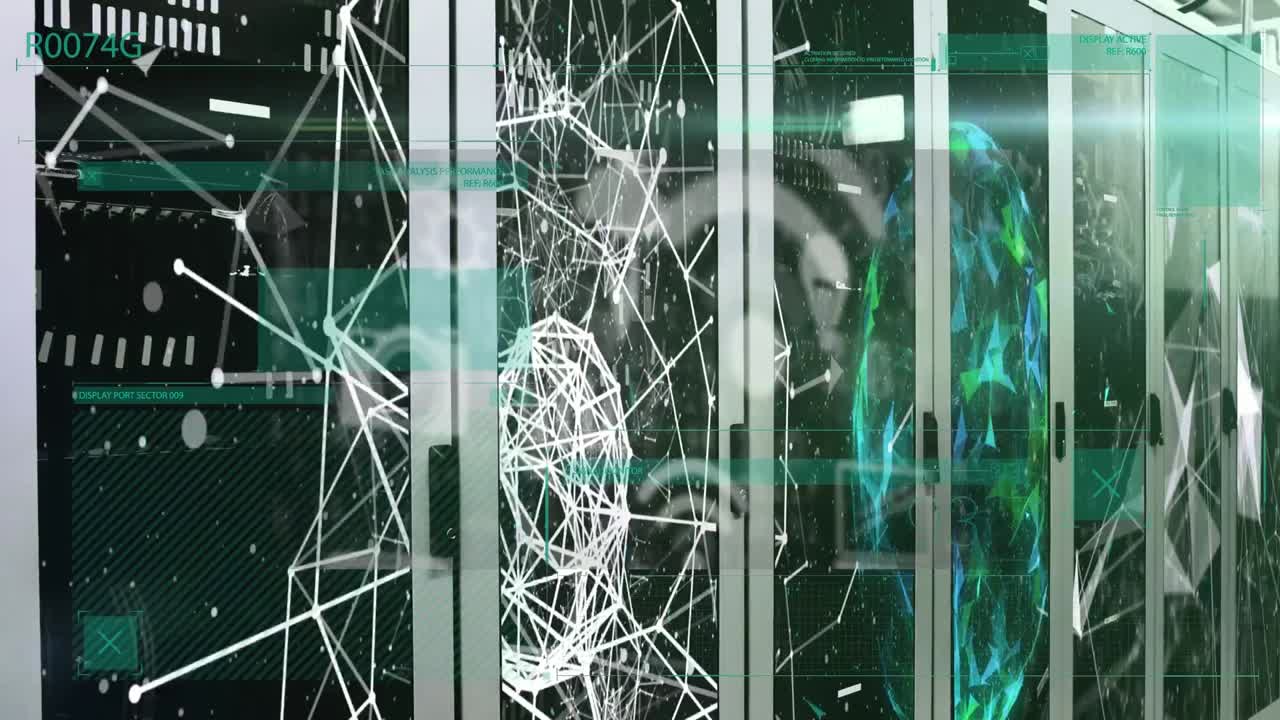 Animation of network of connections over computer servers