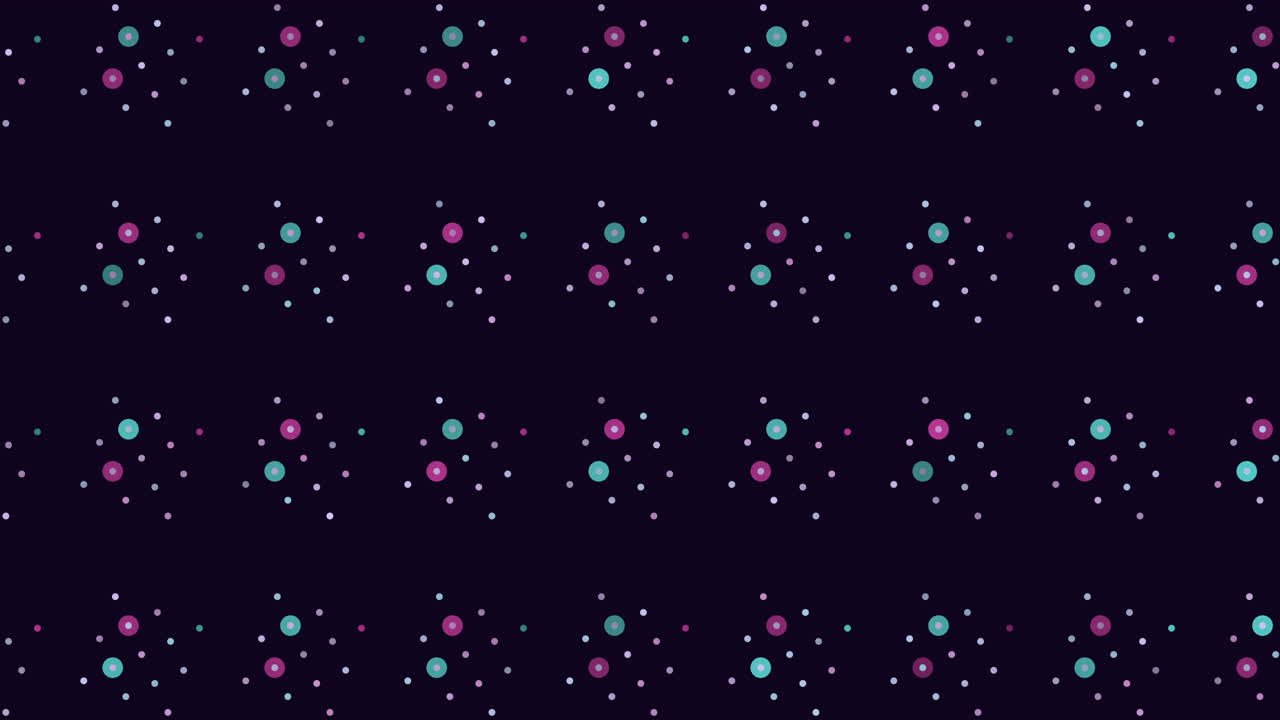 Motivo a punti connessi con luce flash su gradiente nero