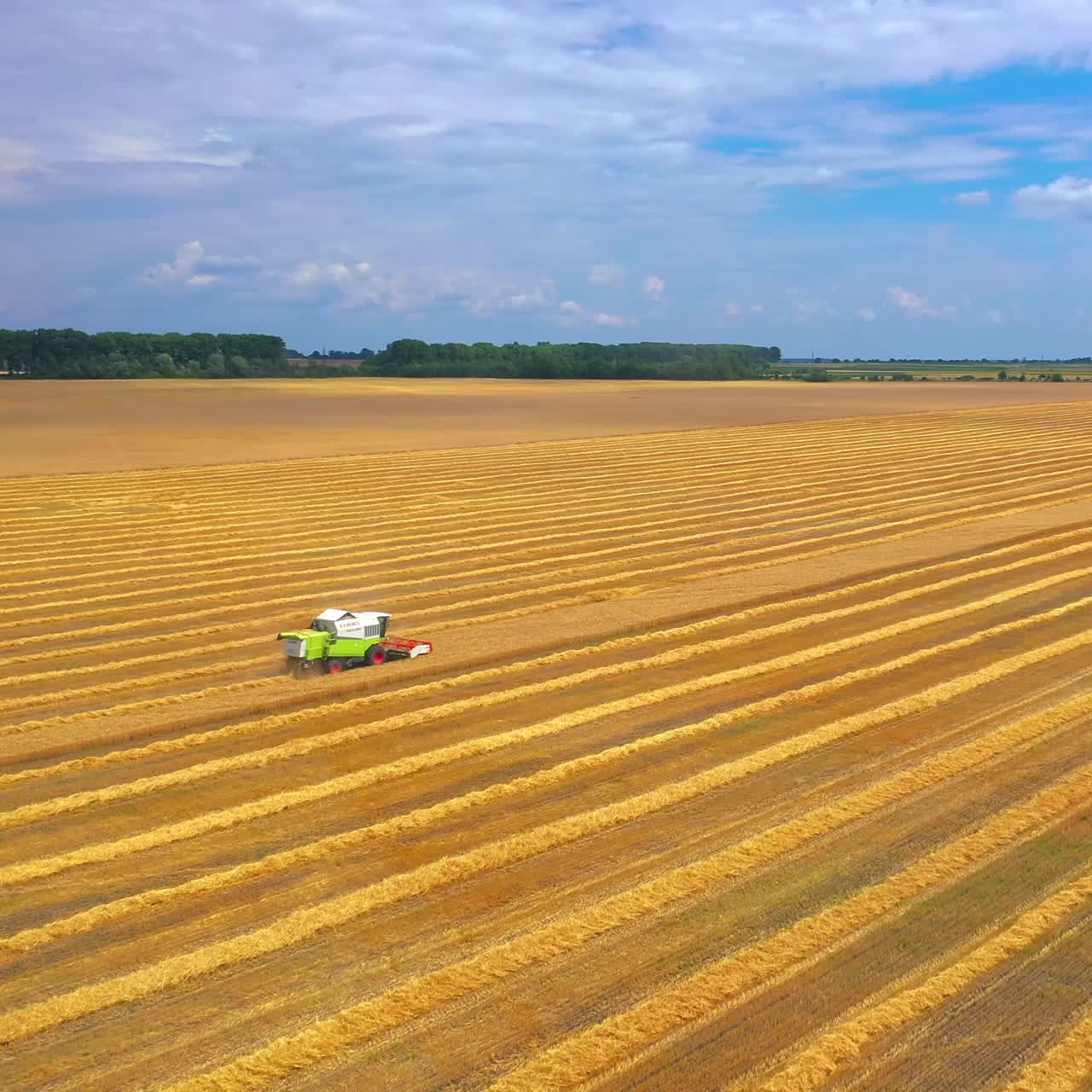 농촌 풍경 의 공중 전망