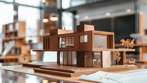 architecture model of a modern house