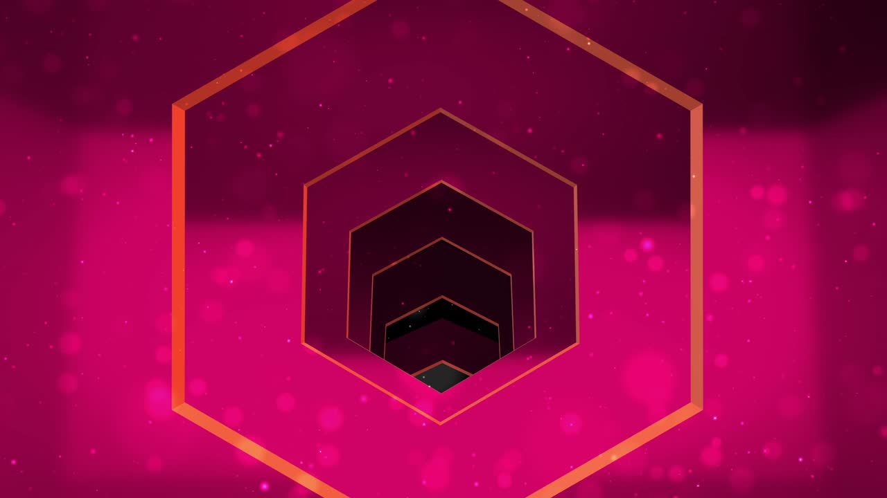 hexágono rojo para el túnel de amor para el bucle