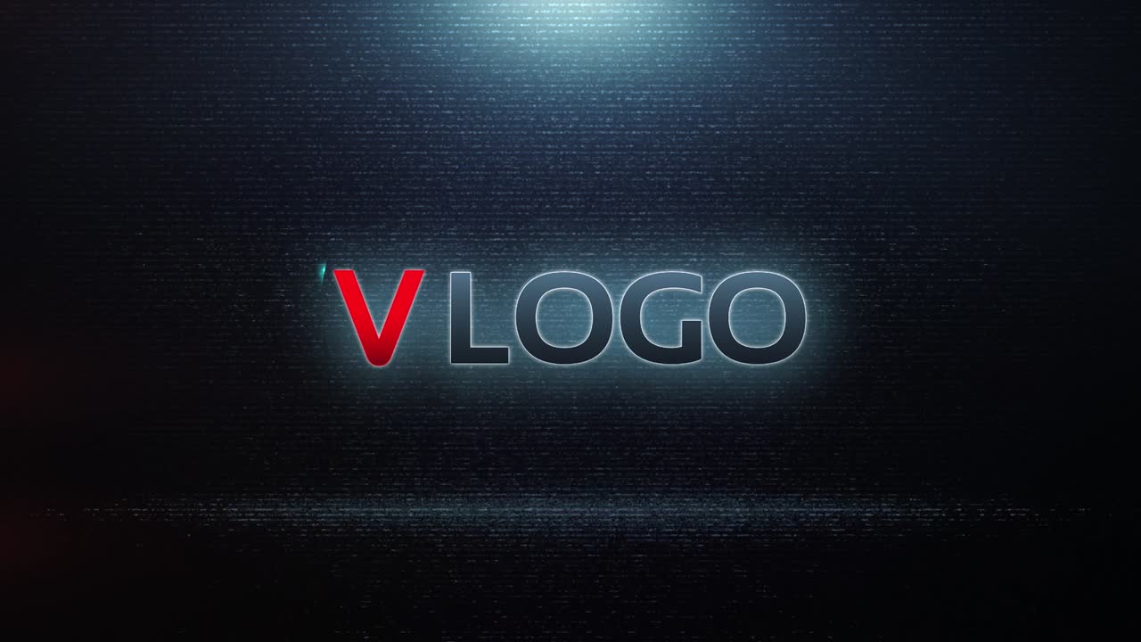 Abstrakt Digital Glitch Logoafsløring med Tagline