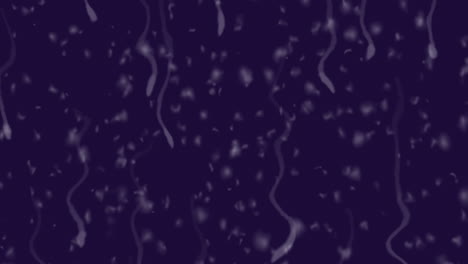 animación de gotas blancas que se mueven sobre un fondo azul