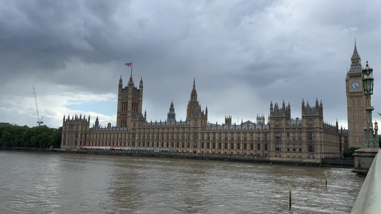 river Thames with a view of Westminster palace