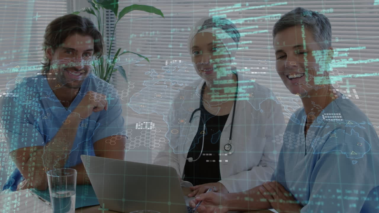 Animation of data processing over diverse doctors