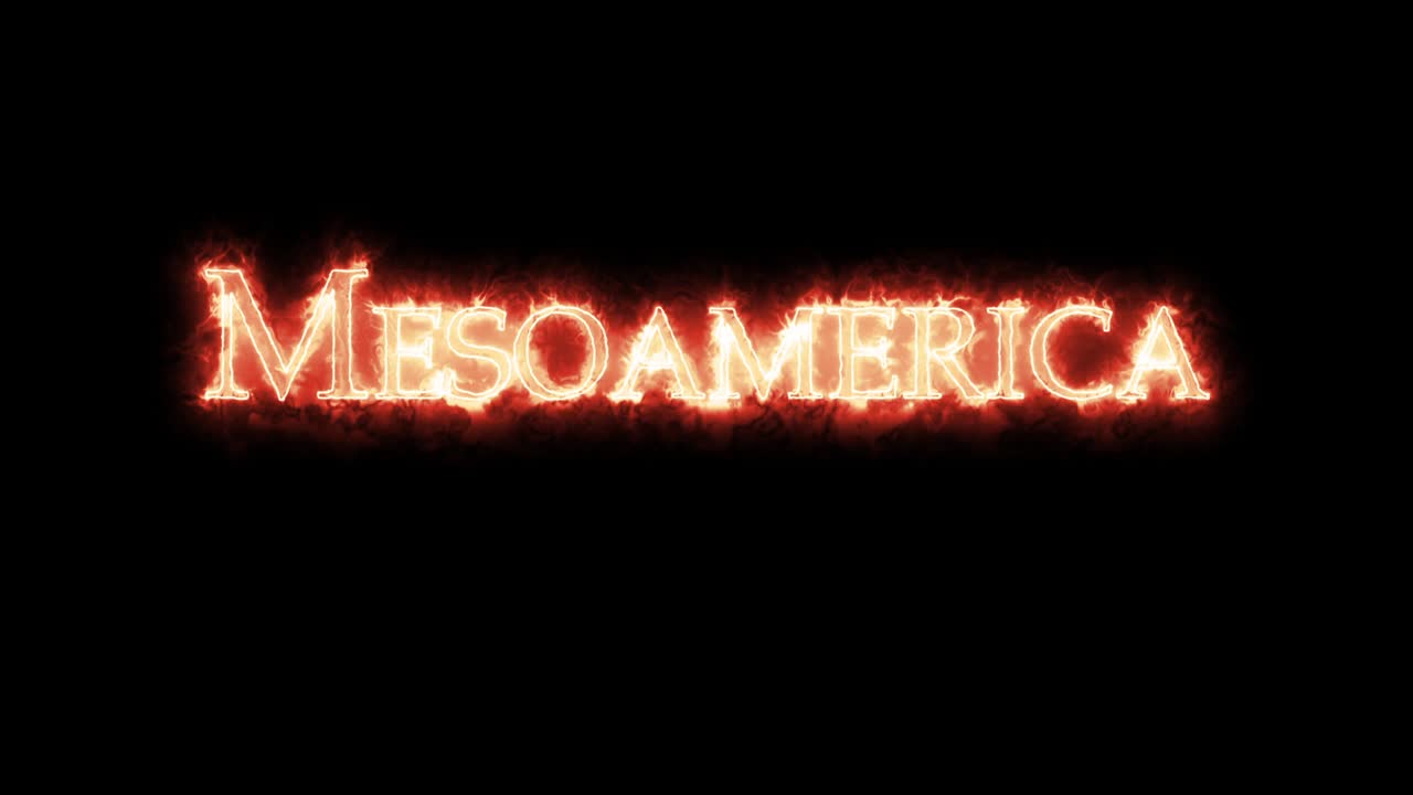 메소아메리카는 불로 쓰여져 있습니다.