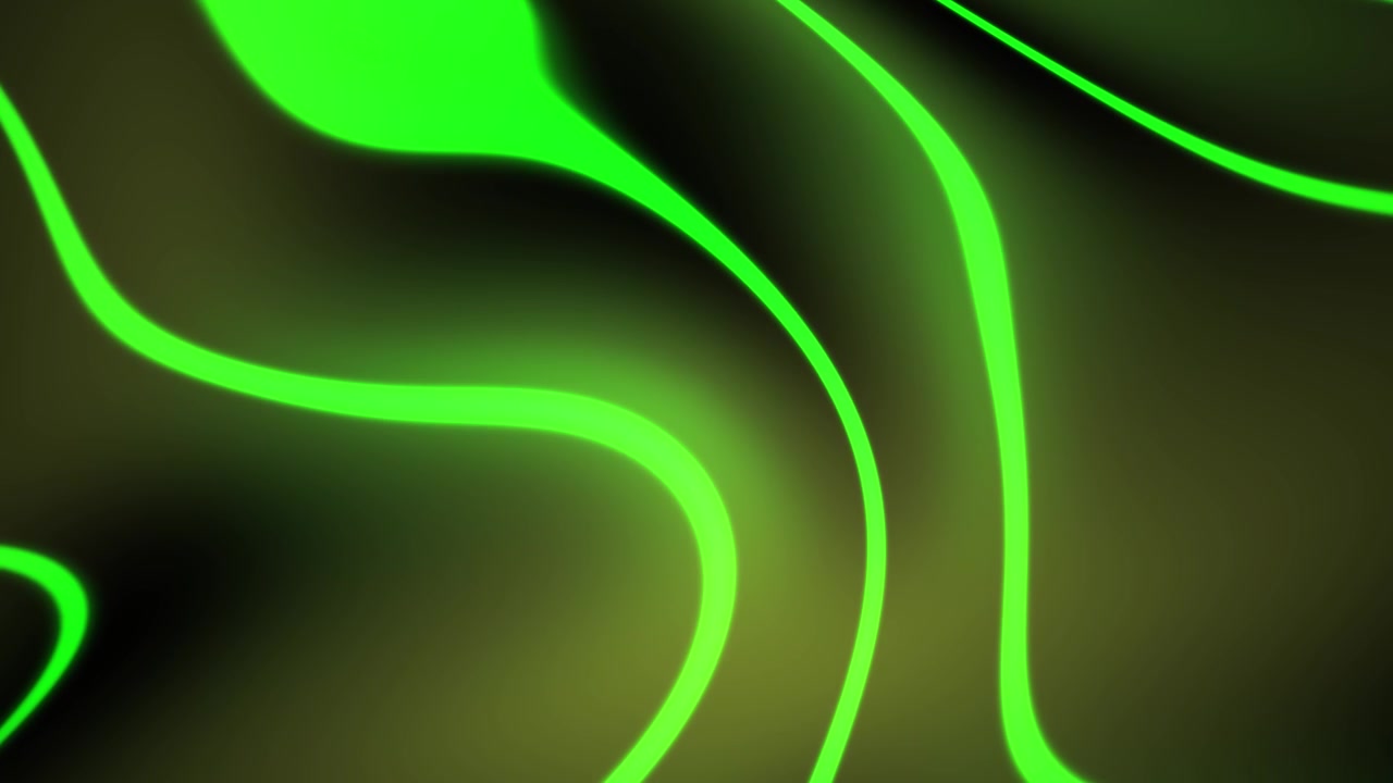 Sfondo animato astratto con linee luminose verde neon