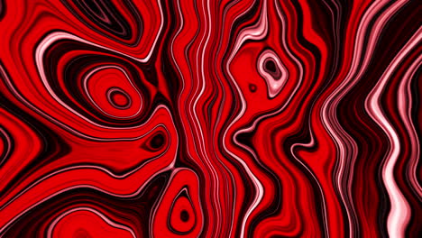 chaotic movement of swirling red liquid with glitter. abstract background with iridescent watercolor colors. looped animation.
