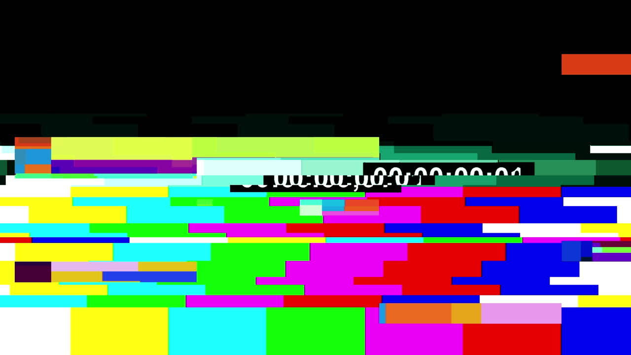 Abstract Digital Glitch Effect with Colorful Noise