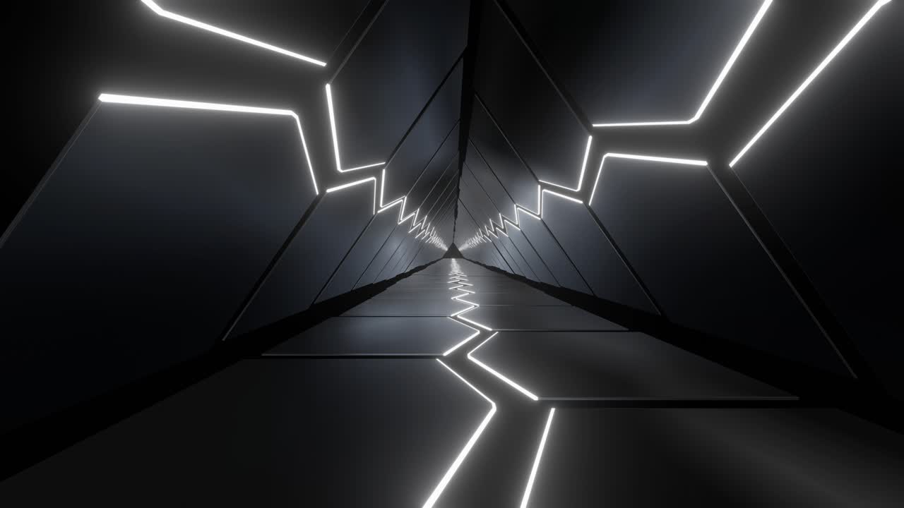 el túnel de neón futurista