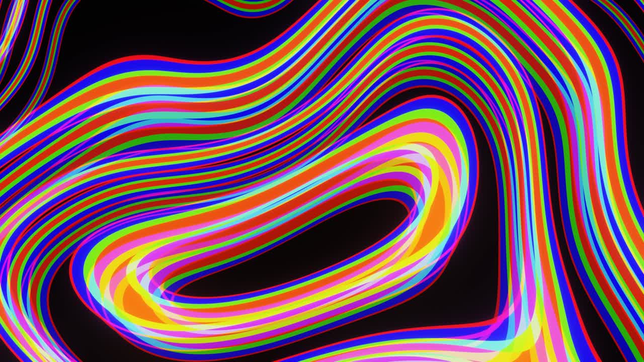 Ondas multicoloridas divergindo do centro
