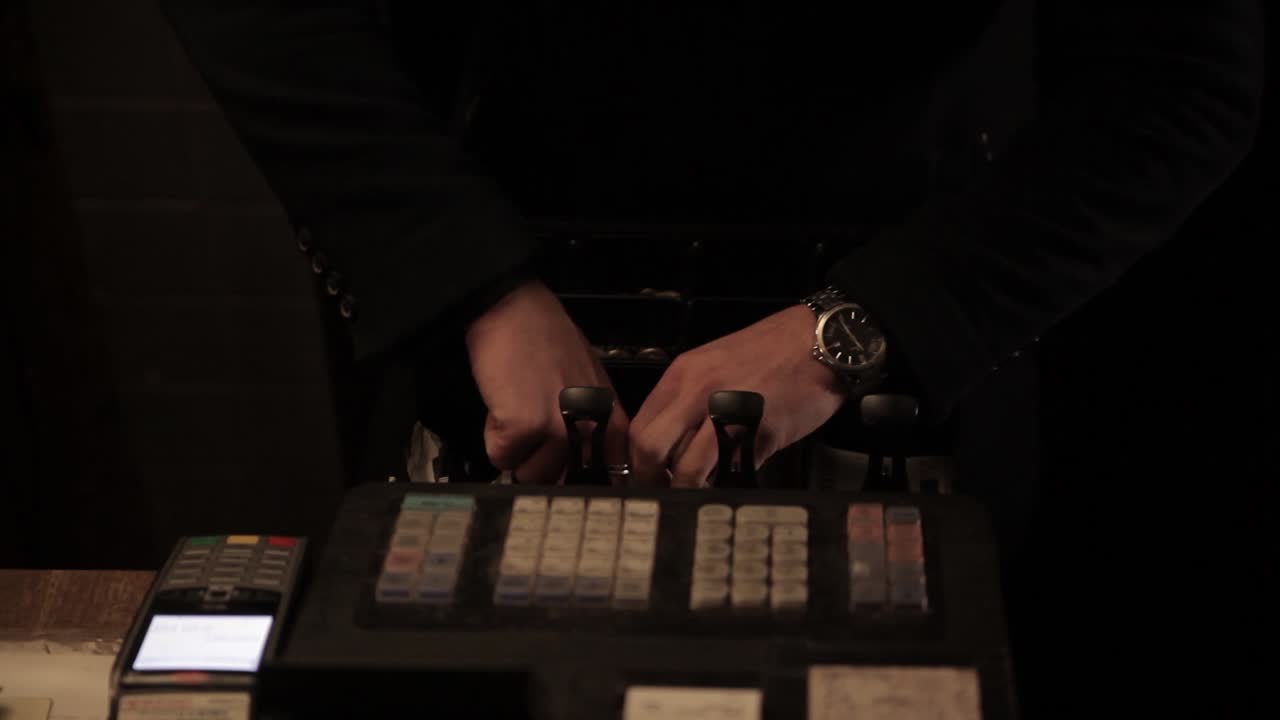 Cash desk inside night bar