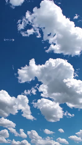 Blue Sky with Fluffy Cumulus Clouds