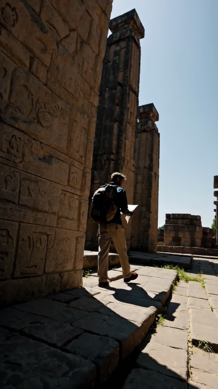 Explorer in Ancient Ruins