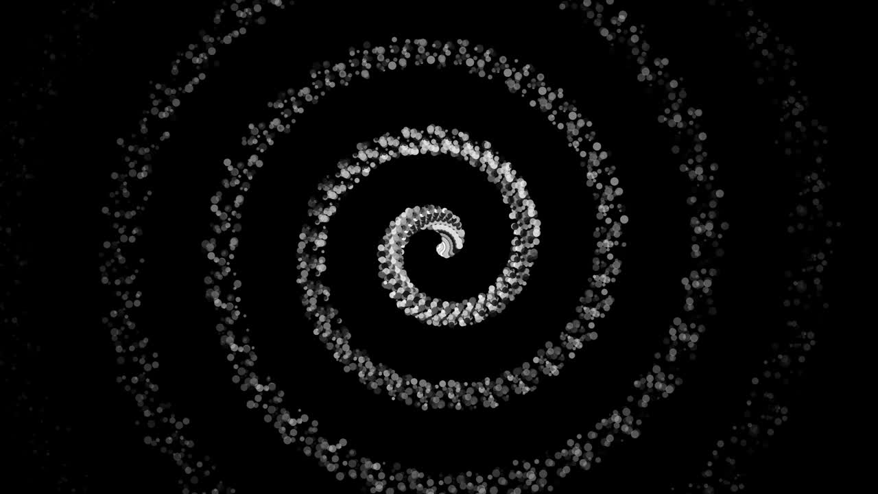 4k 반이는 별 먼지 검은 바탕에 흔적 반이는 입자의 회전 나선형 우주 혜성 리