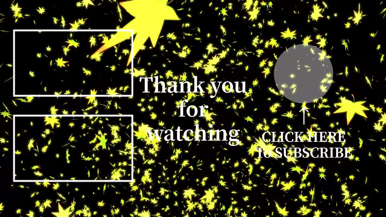 가을 잎 입자 유튜브 엔드 카드 엔딩 스크린 모션 그래픽