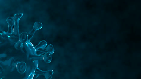 coronavirus abstracto que se mueve en la célula del virus - gráficos en movimiento (bucle)