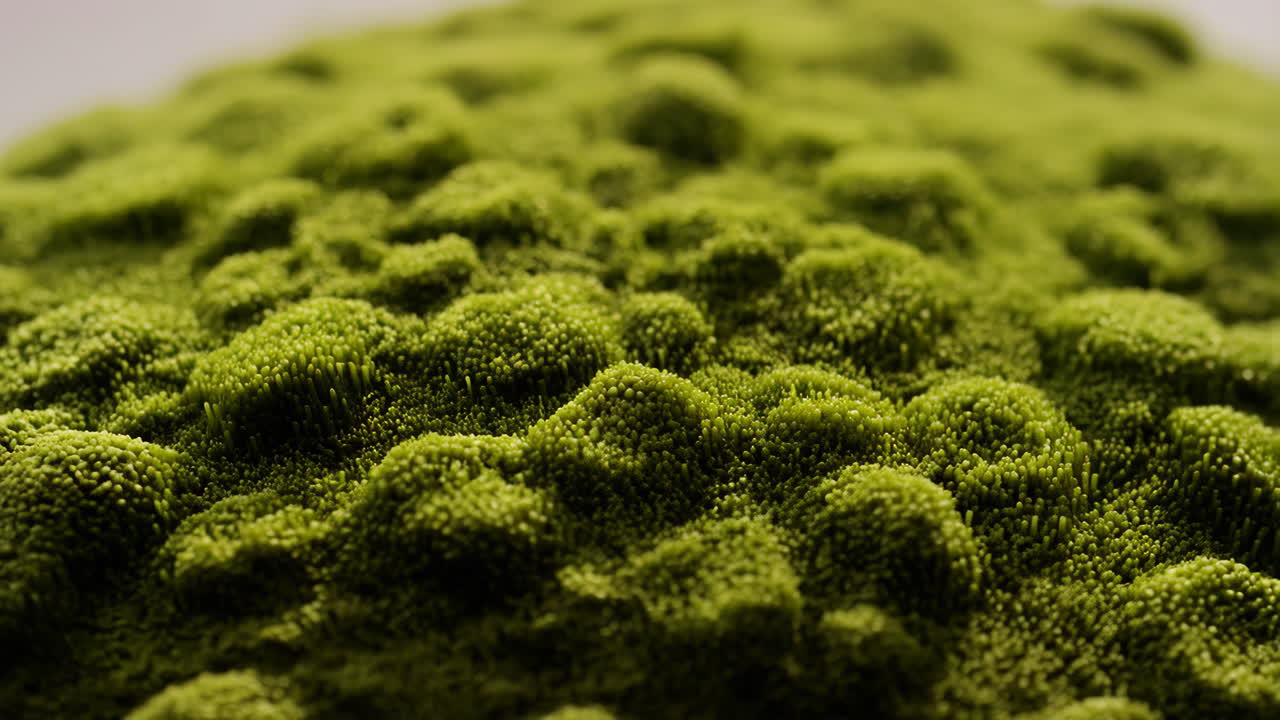 Close-up of Green Moss-like Texture