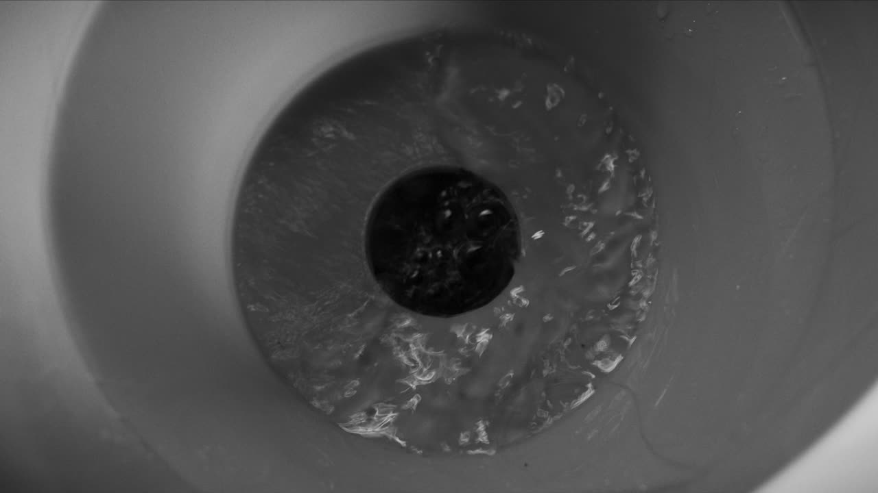 lavabo de peluquería retro vintage: lavado de cabello, agua que fluye