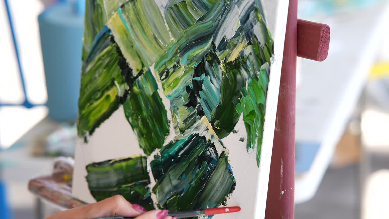 진행 중인 잎의 추상화