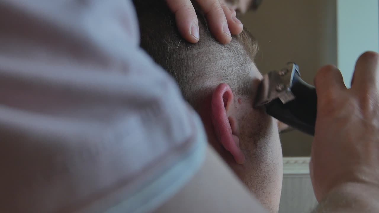 Perform a Haircut Contour Above the Ears with an Electric Machine