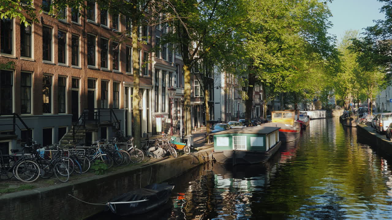 암스테르담 운하 경치 좋은 전망