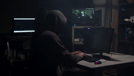 Computer-Hacker-types-in-computer-code-in-a-back-room