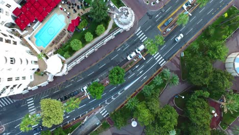 cannes, aerial view over the boulevard de la croisette