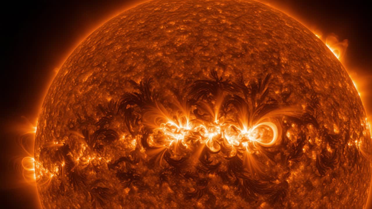 Radiant Solar Activity Captured: A Stunning Display of Solar Flares and Magnetic Fields from Our Sun Revealed in Two Stunning Frames