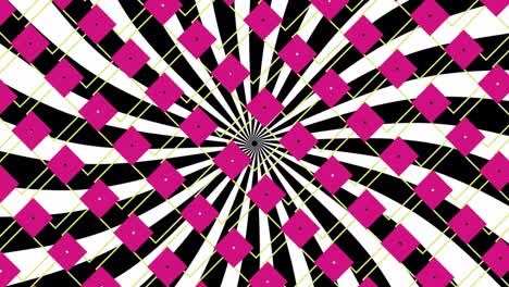 Pink-and-yellow-square-and-diagonal-patterns