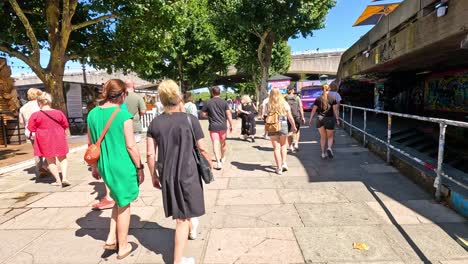 people walking at southbank centre, london