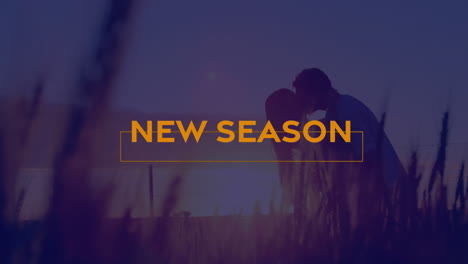 animación de las nuevas temporadas texto sobre pareja besándose