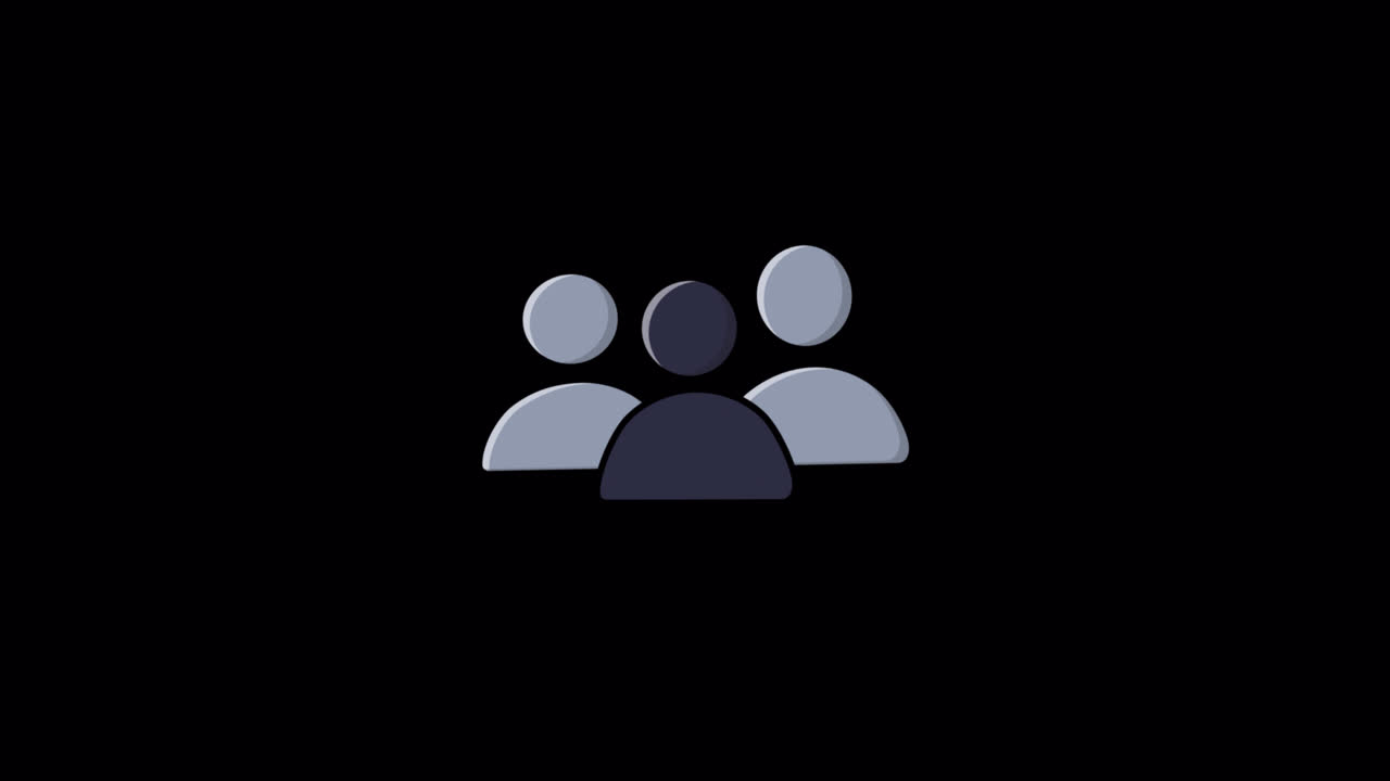 Animated User Icon Expanding to Represent a Group of People