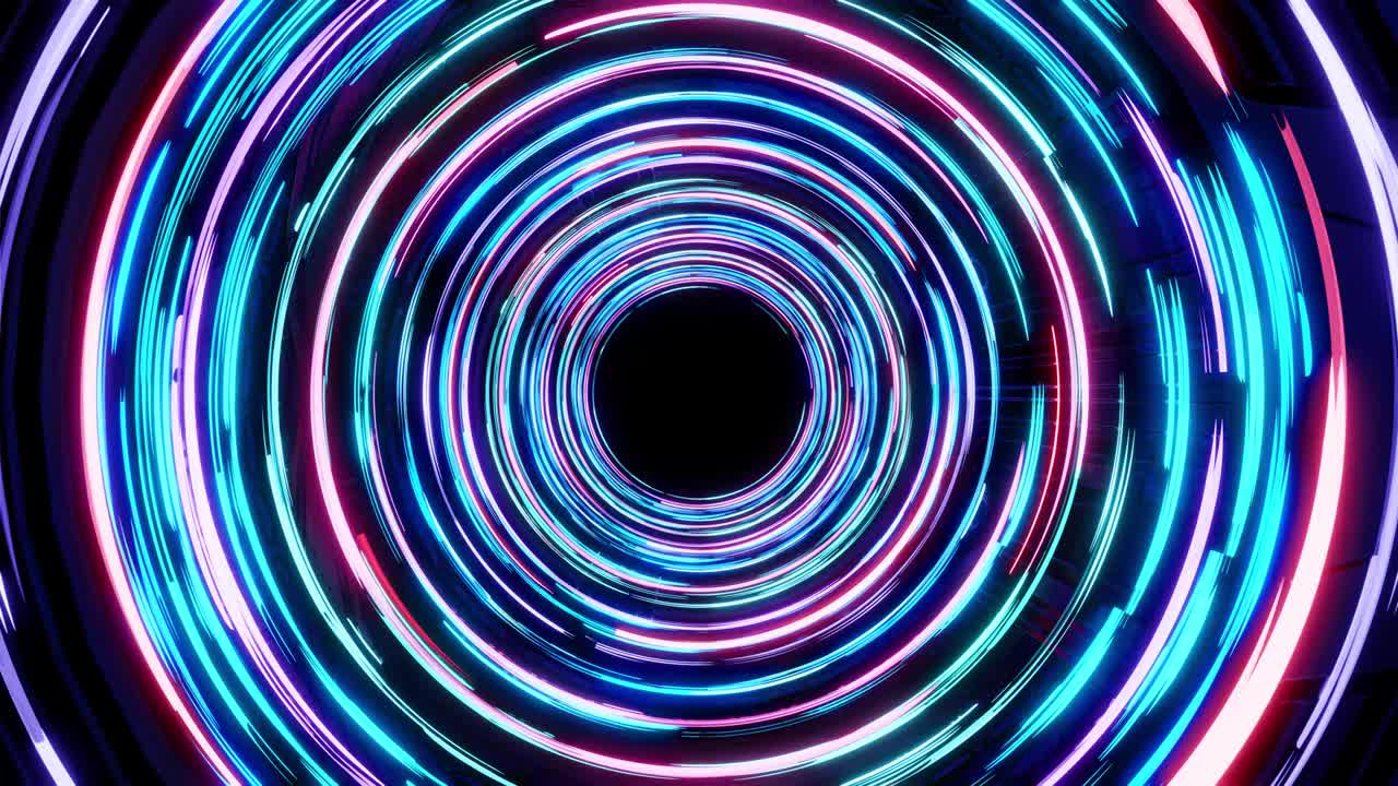 Abstract energy tunnel in space. Vortex energy flows