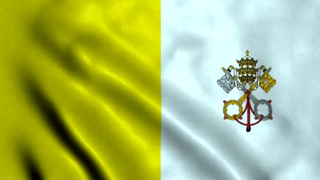 4k seamless loopable flag of vatican city
