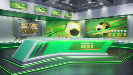 sports news studio set