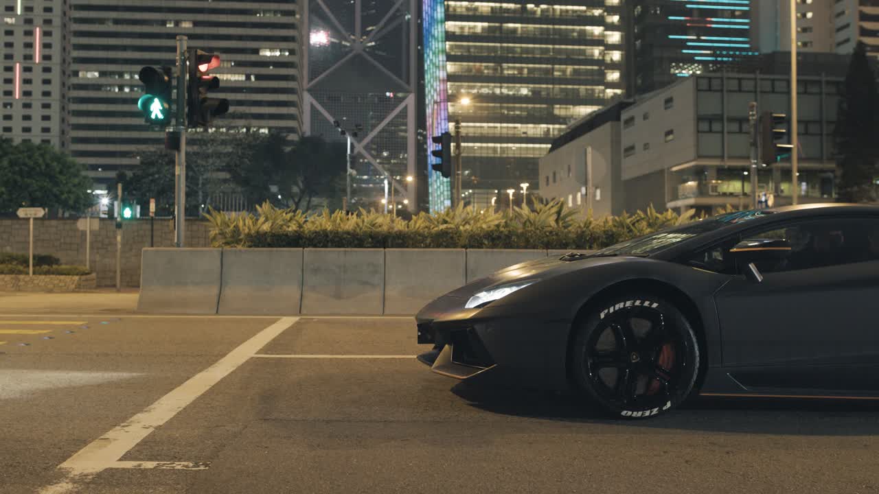 홍콩의 야간 도시 풍경