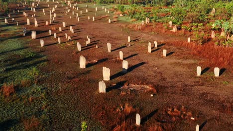 Aerial-View-Of-Magnetic-Termite-Mounds-In-Litchfield-National-Park,-Northern-Territory-Of-Australia