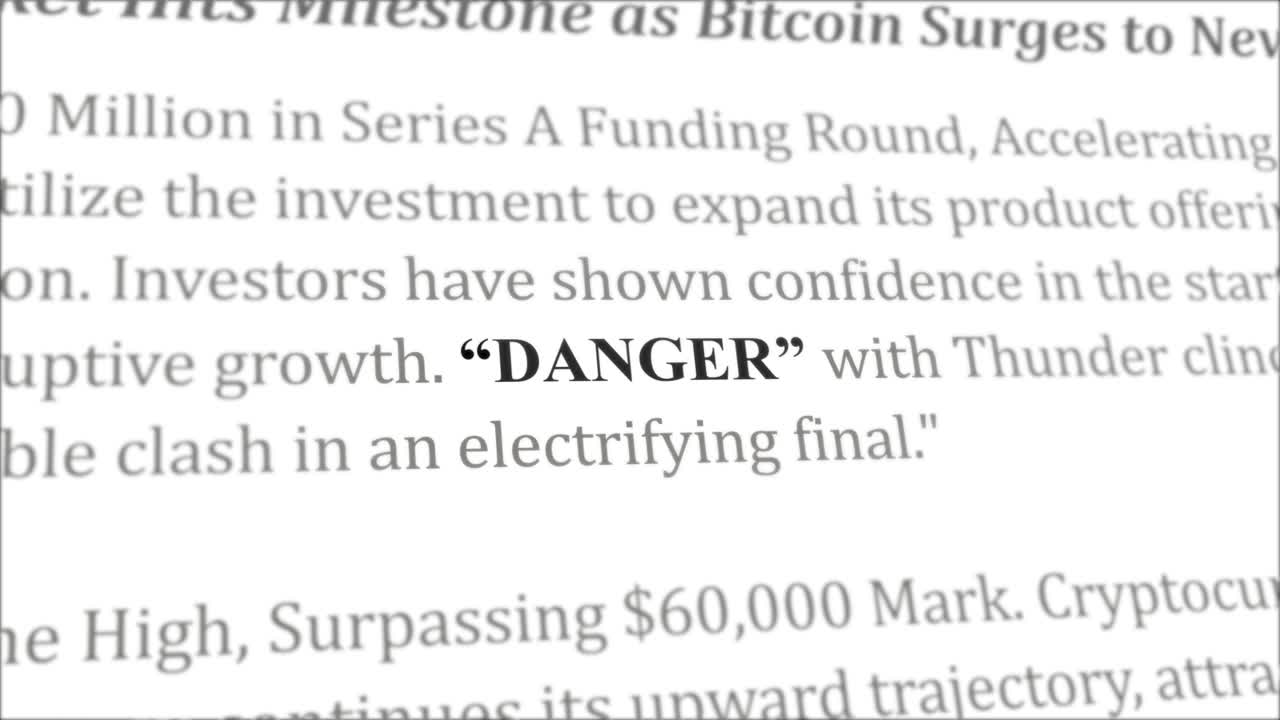 위험한 뉴스 헤드라인 각종 기사