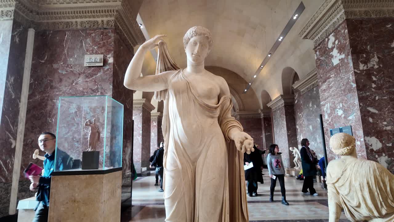 Ancient Greek or Roman Marble Statue in a Museum