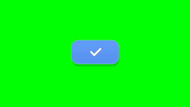 Download Button Animation Changing to Checkmark on Green Screen