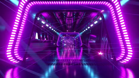 futuristic neon tunnel