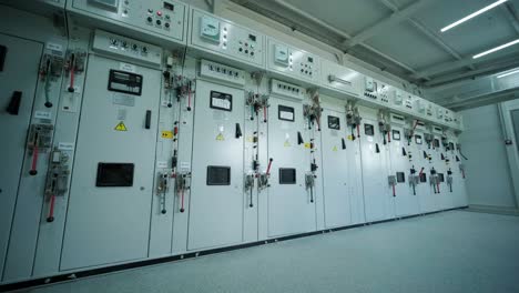 center cabinet or consumer unit for maintenance in main power distribution system room.