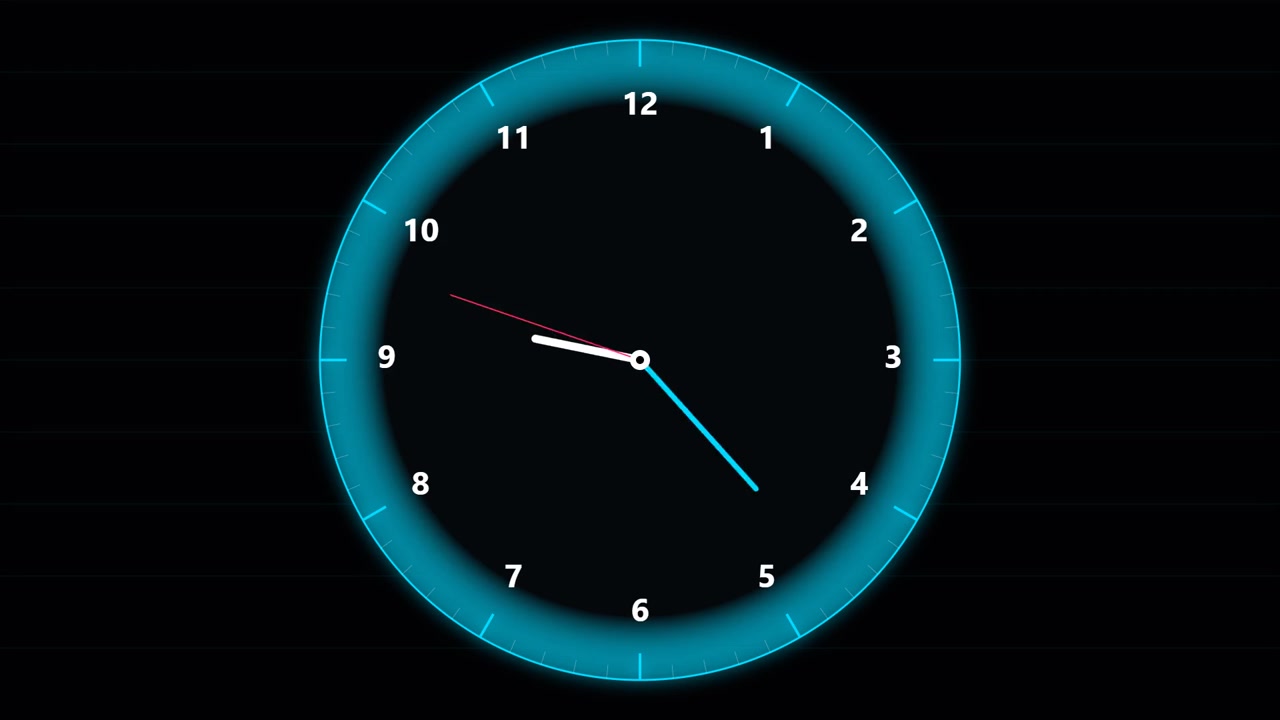 Digital Clock Face Showing Rapid Time Progression