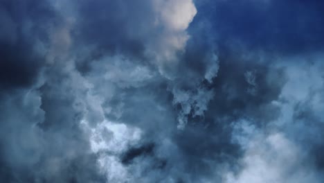 thunderstorm in dark cumulonimbus clouds